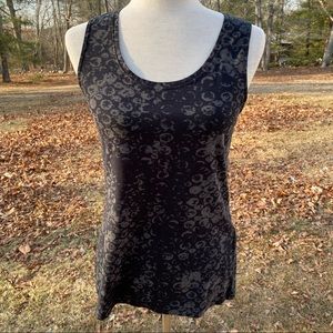 ELEMENTE CLEMENTE TOP TANK BLACK GRAY SLEEVELESS SCOOP NECK SIZE 1 S